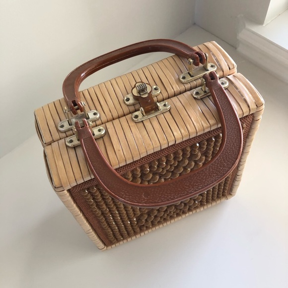 Top handle summertime bag. Vintage. - Picture 2 of 5